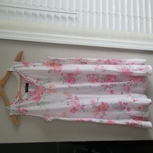 Ralph Lauren Floral Nightgown - Pink and White